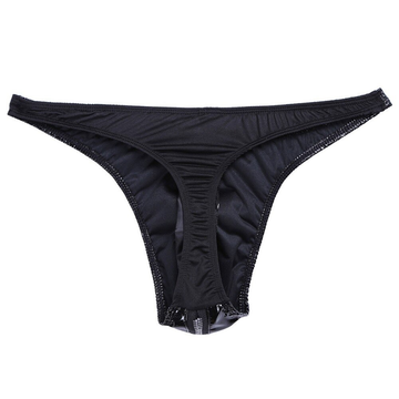 Men's Sexy Zipper Bikini Briefs / Male Wet Look Erotic Underwear - EVE's SECRETS